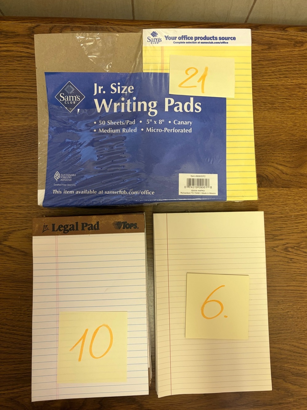 36 Yellow Tear-Off Memo Notebooks – New Old Stock Canary Yellow Jr. Size Writing